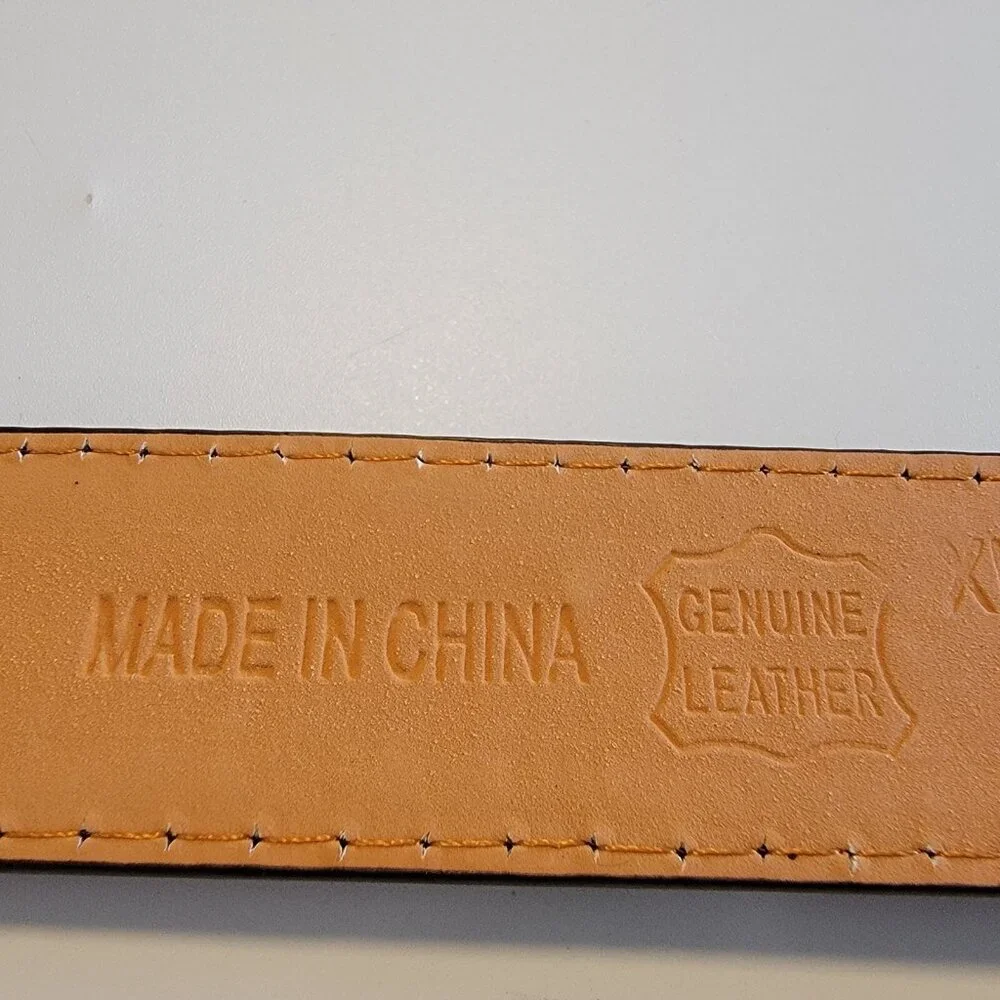 NEW Dark Brown Genuine Leather Belt ‎ XL 42-44 Classic Career Inner Zipper